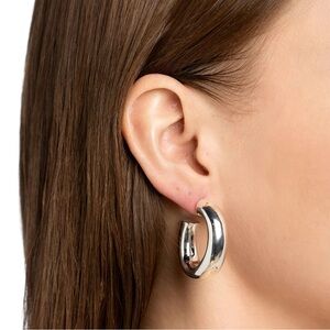 New mayamar Silver Hoop Earrings